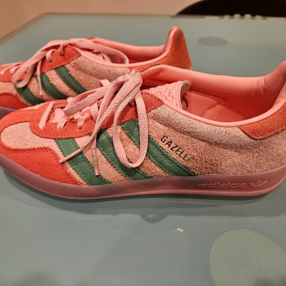 Adidas Gazelle Indoor Women 8.5 Semi Pink Spark / Green IG6782